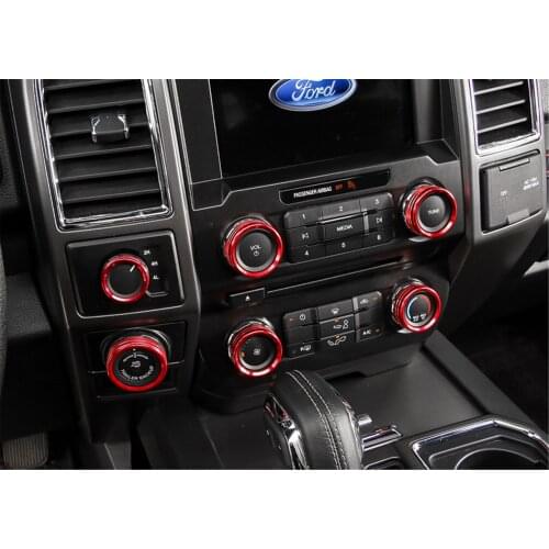 Interior Decoration Air Conditioner Audio Switch Ring Cover Trim for Ford F150 2016+ Stylish Car Decal Stickers Car Accessories
