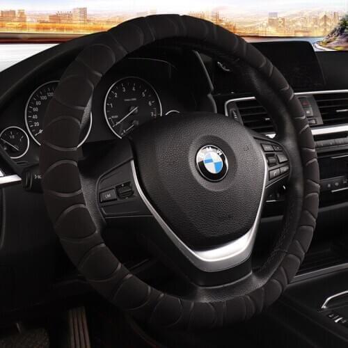 Universal Carr plush Steering-Wheel Covers Anti-slip Skidproof Durable 37-38CM/15" Dynamic Fibre Handmade Steering Wheel Cover