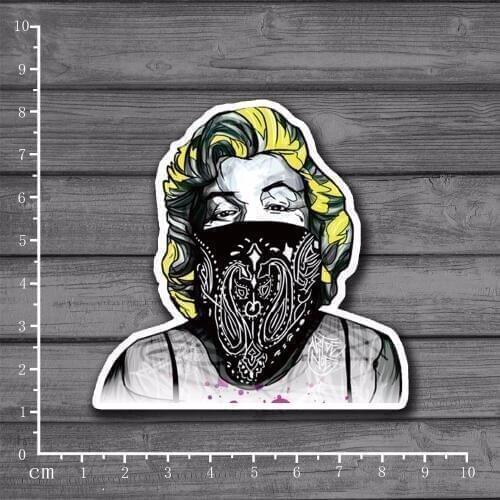 Midi Monroe waterproof fuel cap creative pvc sticker for Skateboard Laptop Luggage Fridge Phone Styling home Toy Sticker[Single]