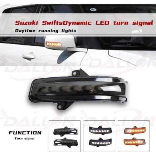 2Pcs for Suzuki Swift 2014 2015 2016 2017 Dynamic LED Turn Signal Light Side Wing Rearview Mirror Sequential Blinker Lamp