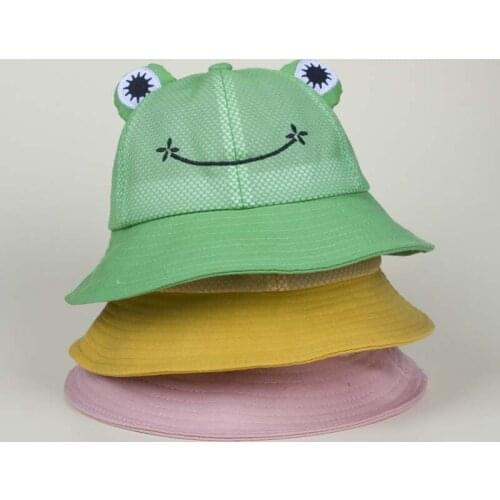 2021 Frog Bucket Hat for Women Summer Autumn Plain Female Panama Outdoor Hiking Beach Fishing Cap Sunscreen Woman Sunhat Bob