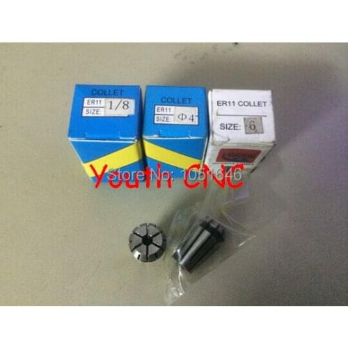 Free shipping, 3 pcs er11 collet for CNC milling lathe tool and spindle motor, 3.175mm, 4mm and 6mm