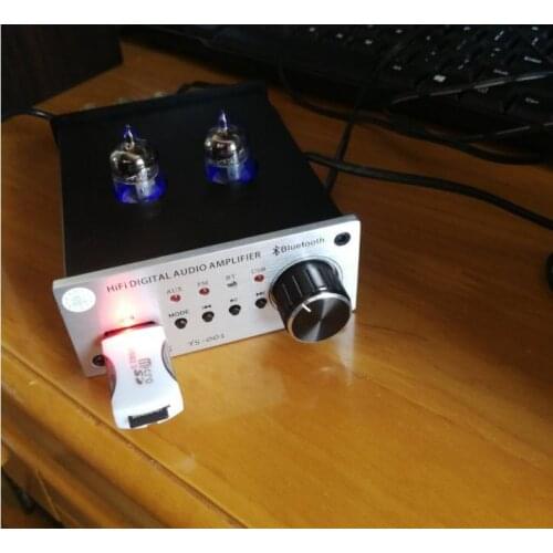 Bluetooth 4.0 HiFi Vacuum 6J1 Tube Amplifier Stereo Tube Preamplifier With FM USB U Disk Lossless Music Player HiFi Amplifier B