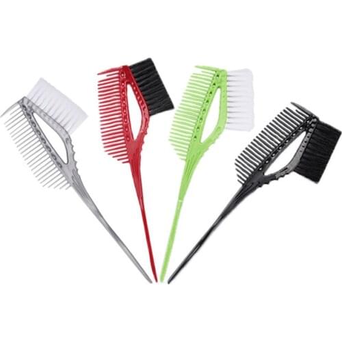 Black Plastic Hair Dye Coloring Brushes Comb Barber Salon Tint Hairdressing Styling Tools Hair Color DIY Combs with Brush
