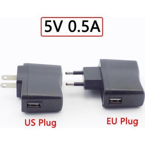 5V 0.5A Micro USB Port Power Adapter Supply For Strip LED Lamp Light Charging AC to DC 100V 240V 500mA DC USB Charger Head