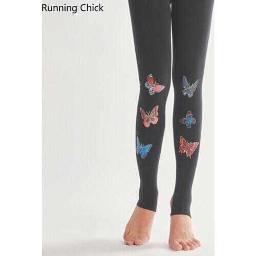 Butterfly Pantyhose, Thermal Transfer Printing, Autumn And Winter, Black Tight Women, Wholesales, Dropship