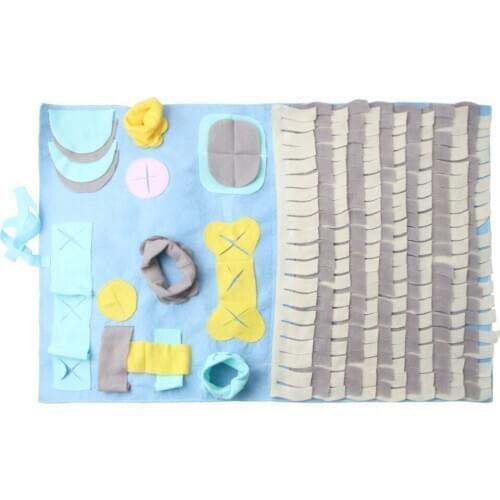 Pet Dog Snuffle Mat Training Feeding Mat Nosework for Dogs Activity Fun Play Mat for Relieve Stress Restlessness 19"x 19"