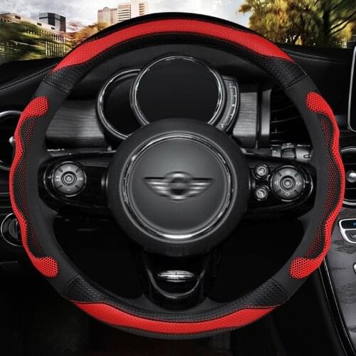 Microfiber Leather Non-slip Car Steering Wheel Cover for MINI Cooper R56 Clubman Countryman Clubvan Coupe Auto Accessories