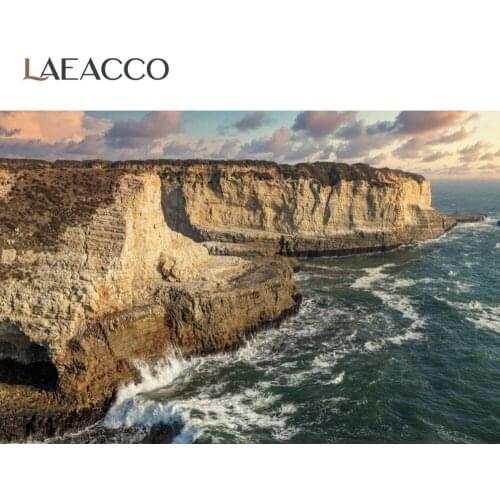 Laeacco Coastal Cliffs Home Decor Landscape Scenic Photography Backdrop Photographic Background For Photo Studio Photocall