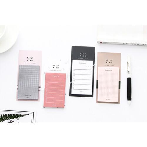 New simple daily plan Sticky Notes Memo Pads planer stickers Paper Notepad Stationery Papeleria School Supplies notes