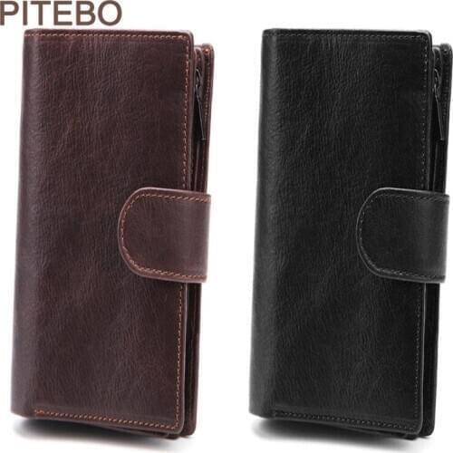 New Leather passport and mans wallet fashionable multi-functional first layer cowhide documents bag large capacity short-size