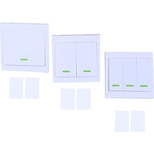 New Hot 86 Wall Panel Wireless Remote Control Switch Transmitter 1 2 3 Button RF Receiver For Bedroom Ceiling Light Lamp