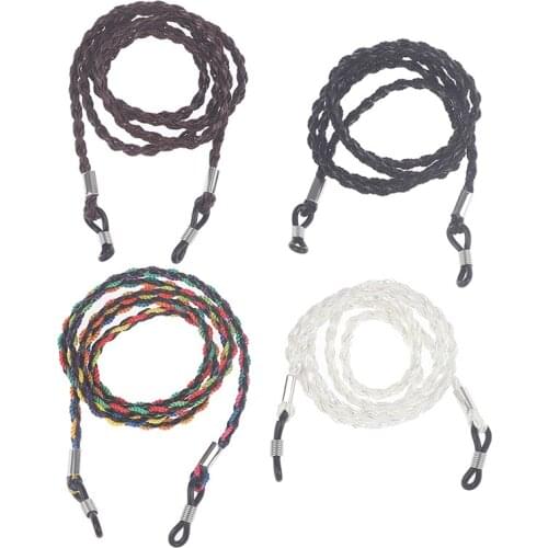 Sunglasses Leather Rope Chain Eyewear Braided Glasses Lanyard Strap Outdoor Sports Non-slip Eyeglass Accessories