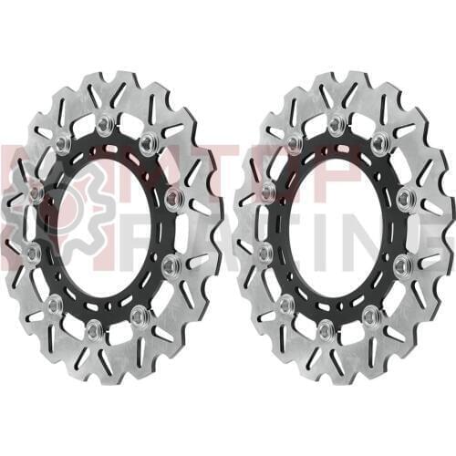 Front Brake Disc Pair for Yamaha TDM900 (2002-2014) BT1100 Bulldog (2002-2006) V-Max 1200 (1993-2003) Brake Rotors