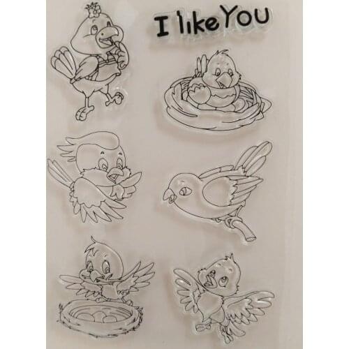 Bird Transparent Clear Silicone Stamp/Seal for DIY scrapbooking/photo album Decorative clear stamp