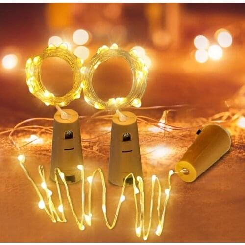 Battery Powered Cork Wine Bottle Light 1.5/2/3/5m DIY LED String Light Bar Light Birthday Party Wine Bottle Stopper Light Lamps