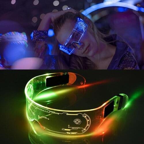 LED Glasses Wire Neon Party Luminous Light Up Glasses Rave Costume Party Decor SunGlasses Halloween Decoration LL@17