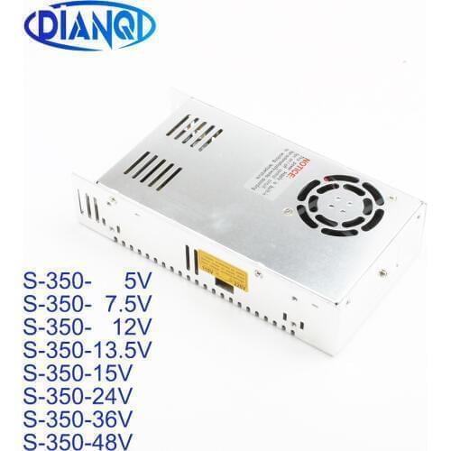 DIANQI led power supply switch S-350W 5v 7.5v 12v 13.5v 15v 24v 36v 48v ac dc converter variable dc voltage regulator S-350