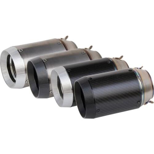 Titanium Inlet 51mm 61mm 63mm 65mm Customized Motorcycle Exhaust Pipe Muffler Motorbike Slip On Universal for S1000XR ZX10R etc