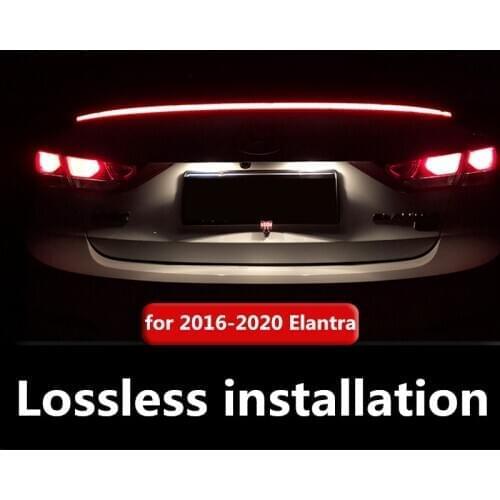 For Hyundai 2016 2017 2018 2019 2020 Elantra flow light Spoiler ABS Material Car Rear Wing black Color Rear Spoiler For Elantra