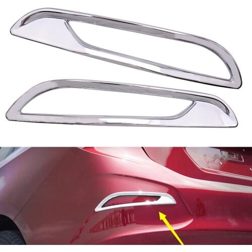 1Pair Car ABS Chrome Rear Fog Light Lamp Frame Cover Trim Fit for Chevrolet Cruze 2017-2018