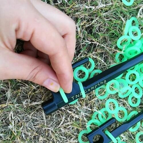 10PCS Green Color Camping Nail Night Vision Luminous Ring Round Multi-functional Tents Accessories Outdoor Camping Accessories