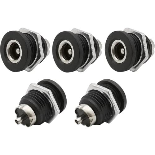 2/5/10Pieces 5.5x2.1mm DC-022D DC Power Socket Connector with Nut 5.5*2.1mm DC Female Jack Panel Mount Charging Adaptor