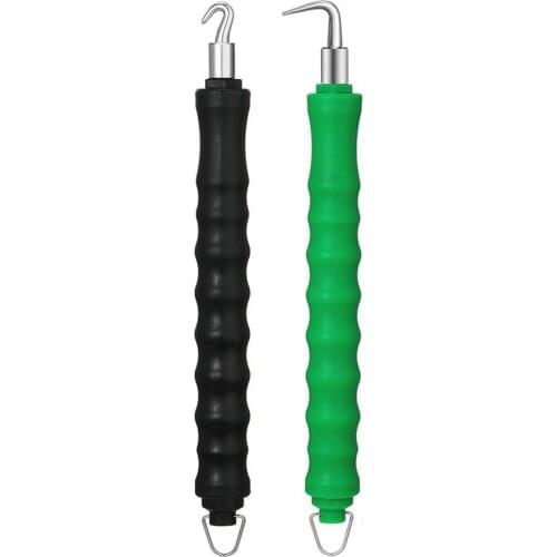 2 PCS Rebar Tie Wire Twister Automatic Concrete Metal Wire Twisting Fence Pull Tie Tool Curved And Straight Hook