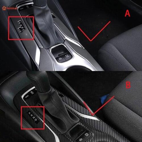 5 Pcs Stainless Steel Carbon Fibre Gear Shift Panel Water Cup Holder Cover Trim For Toyota Corolla 20192020 Interior Accessories