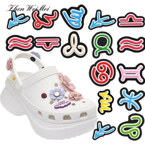 Accessories Apparel BagShoe Charms Shoe Accessories Taurus Aquarius Virgo Shoe Buckle Decoration Jibz Bracelet Kids Party