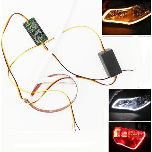 Auto Lamps For Cars DRL LED Daytime Running Lights Car Styling Accessories Turn Signal Guide Strip Motorcycle Taillights light