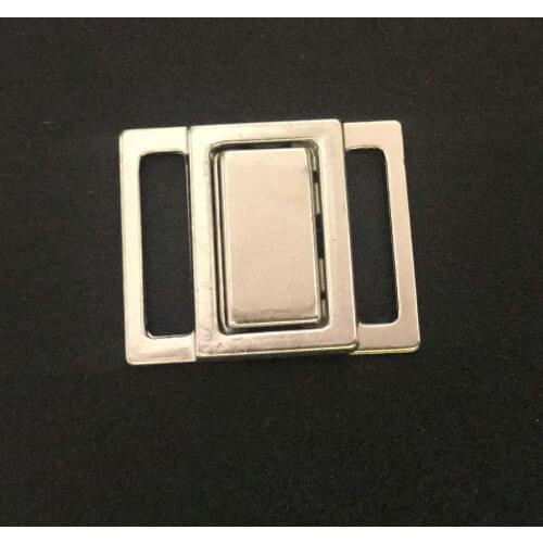 Free shipping 30sets lingerie bra alloy clip metal front closure swimming buckles 15mm