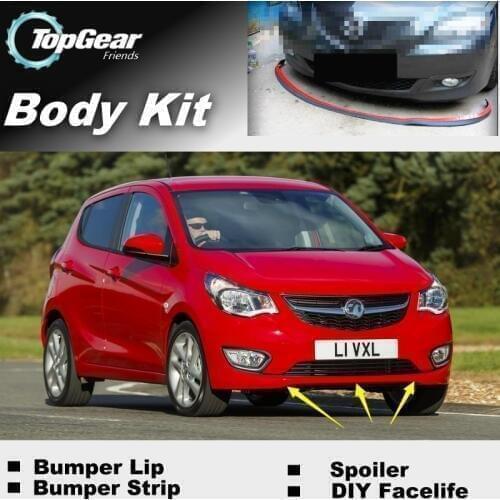 Bumper Lip Deflector Lips For Vauxhall Viva Front Spoiler Skirt For TopGear Fans to Car View Tuning / Body Kit / Strip