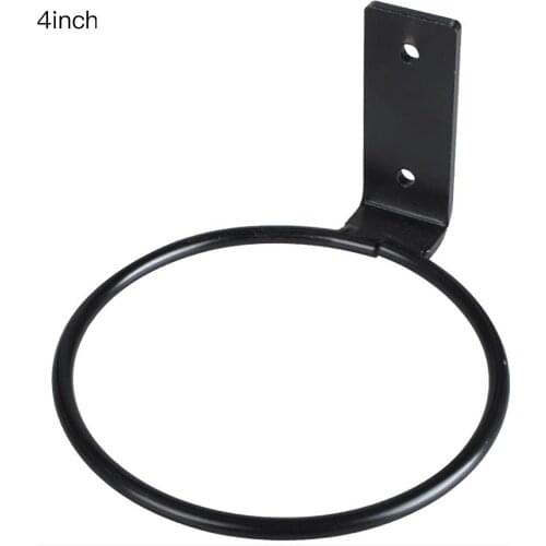Flower Basket Holder Hanger Wall Bracket Metal 4 Inch Black For Outdoor Garden Planter Hooks
