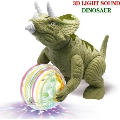 Dinosaur toys Triceratops Model Walking Dinosaur Electric interactive Collection Animal Model Toys for Kids Birthday Gifts