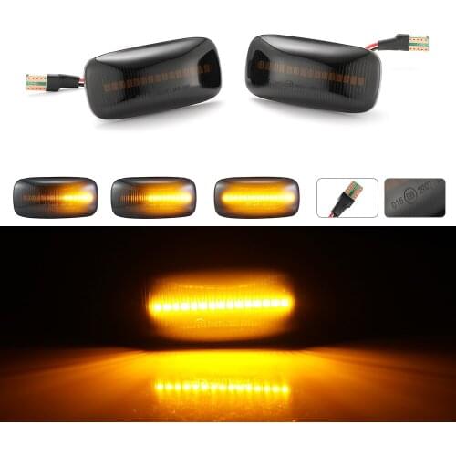 For Nissan Almera N15 95-00 Maxima 95-00 LED Dynamic Turn Signal Lights Flowing Water Side Lights 2Pcs Car Side Marker Blinker