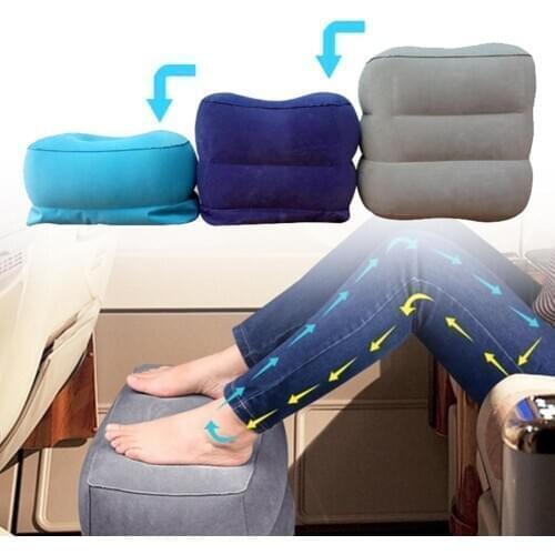 Hot Sale Travel Airplanes Car Portable Inflatable Leg Foot Rest Relax Pillow Cushion Car Accessories Interior