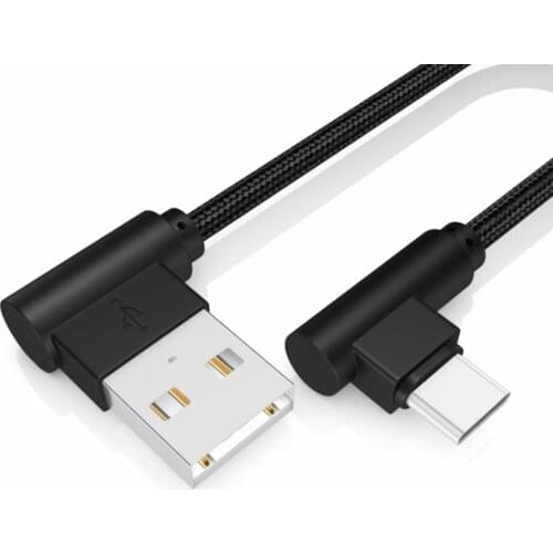 20cm USB to Type C Short 2.4A Fast Charging Cable Elbow 90 Degree USB C Micro USB Data Cable For Smartphones