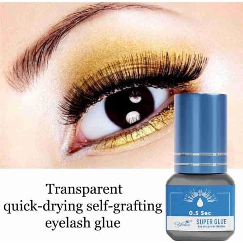 5ml Quick-drying Eyelash Extension Glue Powerful False Eyelash Extension Glue Adhesive Low Odor Mink Eyelash Glue