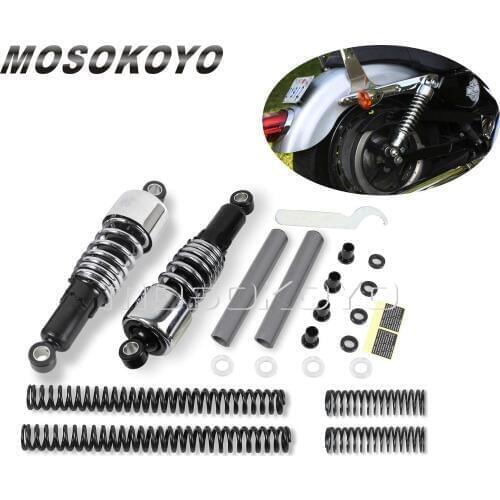 Motorcycle Chrome Rear Lowering Slammer Kit Shock Absorbers for Harley Sportster XL 883 1200 2004-2017