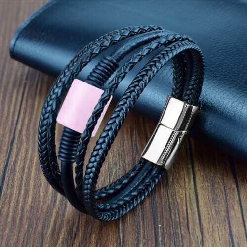 Leather Wrap Bracelet Exclusive 4 Strands Natural Stone Multi Color Bohemian Pearls Crystal Weave Bracelet Wrap Bracelet Gifts