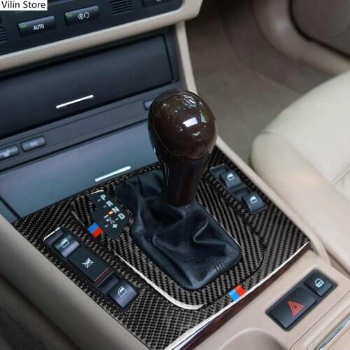 Fur BMW E46 1998-2004 3 Serie Carbon Fiber Innen Auto Aufkleber Zentrale Steuerung CD Panel Getriebe Abdeckung Trim aufkleber Au