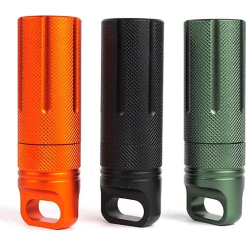 Mini Waterproof Metal Pill Box Case Bottle Stash Holder Keychain
