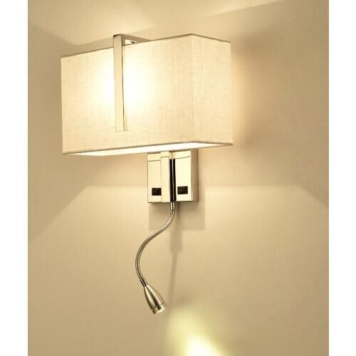 Custom stainless steel wall lamp sitting room the bedroom of the head of a bed UL CEled switch with lamps and lanterns