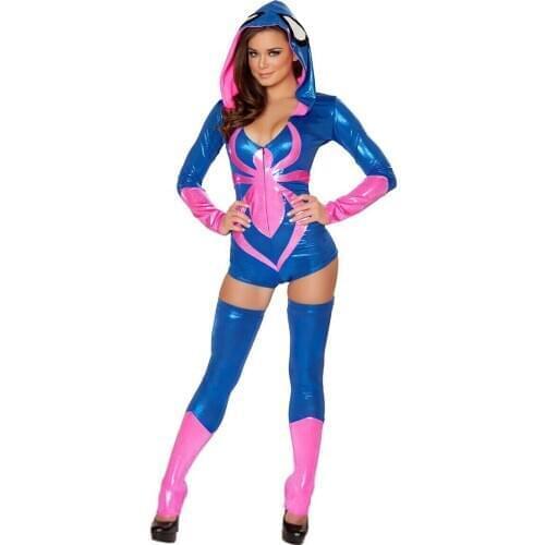 2016 New Bat Women Halloween Cosplay Costume Night Bar Women Dress Sexy Lingerie set Underwear Sex Toy stage performance Dress