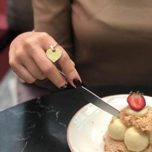 GULCE DERELI, HEART CHARM RING, RING, STYLISH RING, GIFT BOX, GOLD/SILVER PLATED