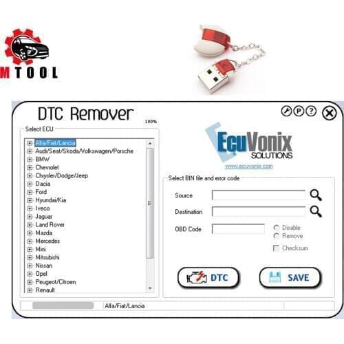 DTCRemover Remove or Disable DTCs in Different ECUs ECU Progammmer Software For Alfa Audi BMW Chevrolet Chrysler Ford LandRover