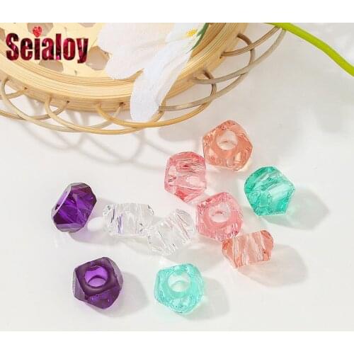 Simple 2Pcs/lot 4 Colors Large Cuts Crystal Beads DIY Brands Bracelets & Bangles Accessories Couples Bracelets Charms Jewelry