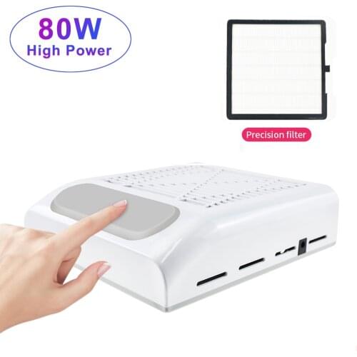 80W/60W/40W High Power Vacuum Cleaner Strong Suction Removable for cleaning Cleaner Nail Dust For Manicure Tool For Nail