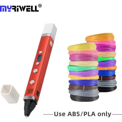 Myriwell 3D Printing Pen High Low Temperature with toys 1.75mm PLA/PCL/ABS filaments temperature adjustable RP-100C